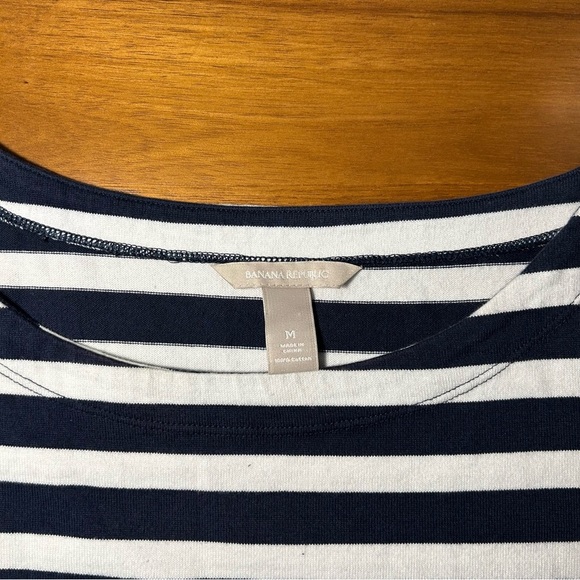 Banana Republic Striped Navy and Red Dress size M - Picture 4 of 5